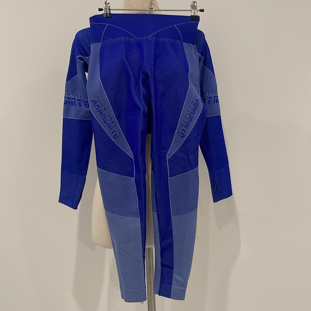 Set!! Adapt Fleck Seamless Long Sleeve Crop Top & Leggings